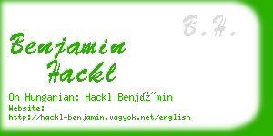 benjamin hackl business card